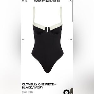 Monday Swimwear Clovelly One Piece Black/Ivory